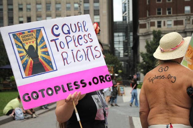 August 22, 2026, Philadelphia, Pennsylvania, U.S.A: Philadelphia, Pennsylvania August 22, 2026.-- GoTopless, a women s rights organization, will geld its first civil rights march in Philadelphia, PA to claim women s constitutional right to go topless in public based on gender equality. The event marks the 19th annual GoTopless Day, held across the U.S. and internationally. Philadelphia U.S.A - ZUMAc272 20260822_znp_c272_012 Copyright: xEmilyxCotlerx