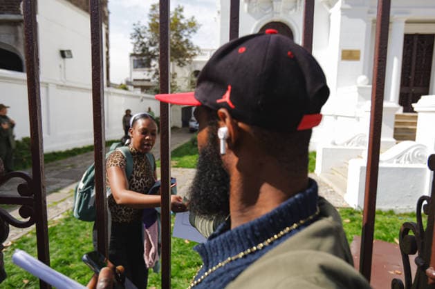 Santiago, August 22, 2026 The Haitian Embassy in Santiago is stormed by Haitian citizens due to issues with embassy staff and excessive fees for the paperwork required to work in Chile. Christian Monsalve Aton Chile, Aton 1182689 jpeg  Copyright: CHRISTIANxMONSALVE ATONxCHILE