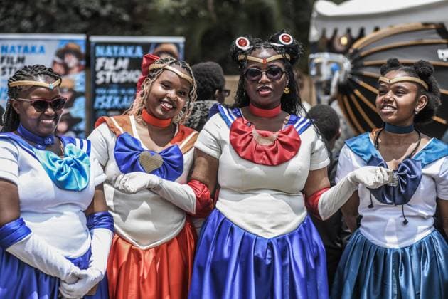 Nairobi Comic-Con Festival NAIROBI, KENYA - AUGUST 22: Youth dressed in costumes and accessories representing popular comic book and anime characters pose at the Carnivore Grounds in Nairobi, Kenya, on August 22, 2026, during the Nairobi Comic-Con (NAICCON). The annual pop culture festival brought together comic fans, gamers, cosplayers, and digital creators from across the region to celebrate creative arts, gaming tournaments, and comic book culture. Gerald Anderson Anadolu Nairobi Kenya. Editorial use only. Please get in touch for any other usage.  Copyright: x2026xAnadoluxGeraldxAndersonx