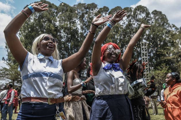 Nairobi Comic-Con Festival NAIROBI, KENYA - AUGUST 22: Youth dressed in costumes and accessories representing popular comic book and anime characters pose at the Carnivore Grounds in Nairobi, Kenya, on August 22, 2026, during the Nairobi Comic-Con (NAICCON). The annual pop culture festival brought together comic fans, gamers, cosplayers, and digital creators from across the region to celebrate creative arts, gaming tournaments, and comic book culture. Gerald Anderson Anadolu Nairobi Kenya. Editorial use only. Please get in touch for any other usage.  Copyright: x2026xAnadoluxGeraldxAndersonx