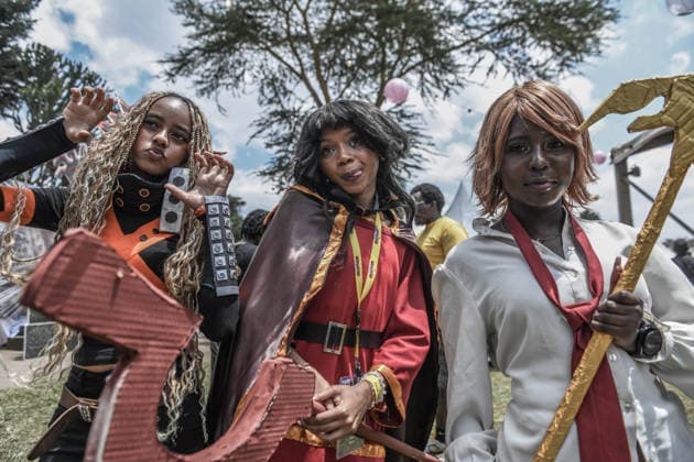 Nairobi Comic-Con Festival NAIROBI, KENYA - AUGUST 22: Youth dressed in costumes and accessories representing popular comic book and anime characters pose at the Carnivore Grounds in Nairobi, Kenya, on August 22, 2026, during the Nairobi Comic-Con (NAICCON). The annual pop culture festival brought together comic fans, gamers, cosplayers, and digital creators from across the region to celebrate creative arts, gaming tournaments, and comic book culture. Gerald Anderson Anadolu Nairobi Kenya. Editorial use only. Please get in touch for any other usage.  Copyright: x2026xAnadoluxGeraldxAndersonx