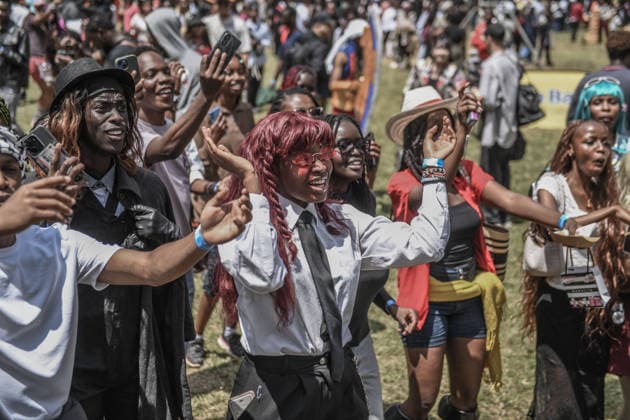 Nairobi Comic-Con Festival NAIROBI, KENYA - AUGUST 22: Youth dressed in costumes and accessories representing popular comic book and anime characters pose at the Carnivore Grounds in Nairobi, Kenya, on August 22, 2026, during the Nairobi Comic-Con (NAICCON). The annual pop culture festival brought together comic fans, gamers, cosplayers, and digital creators from across the region to celebrate creative arts, gaming tournaments, and comic book culture. Gerald Anderson Anadolu Nairobi Kenya. Editorial use only. Please get in touch for any other usage.  Copyright: x2026xAnadoluxGeraldxAndersonx