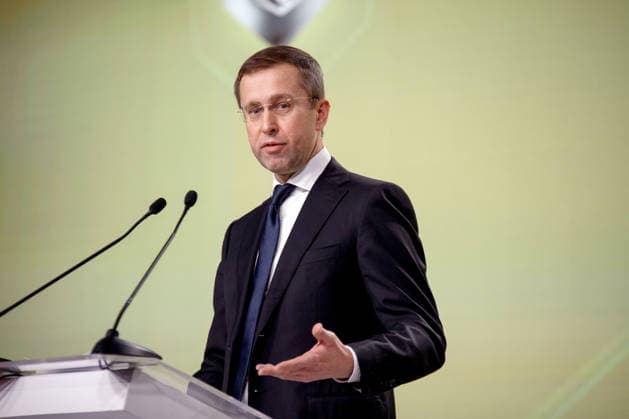Prime Minister of Ukraine Sergii Koretskyi delivers a speech during the Ninth International Veterans Forum, Kyiv, Ukraine, August 22, 2026. Hundreds of veterans, representatives of the Ukrainian government, foreign partners, and distinguished guests took part in the large-scale annual event, which serves as Ukraine’s principal platform for dialogue on the development and implementation of state veterans’ policy. (Photo by Marianna Kotyk Ukrinform) Ninth International Veterans Forum in Kyiv  Copyright: xMariannaxKotykx