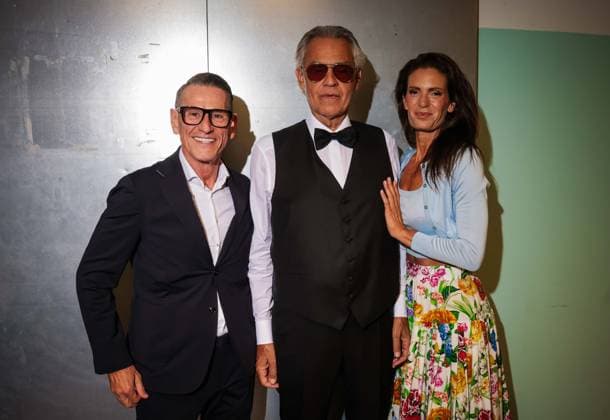 22.08.2026, Wien, AUT, Konzert, Andrea Bocelli, Ernst Happel Stadion, Wien, Reportage, im Bild Andrea Bocelli, Klaus Leutgeb, Veronica Bocelli, *** August 22, 2026, Vienna, Austria, Concert, Andrea Bocelli, Ernst Happel Stadium, Vienna, Report, Pictured: Andrea Bocelli, Klaus Leutgeb, Veronica Bocelli,