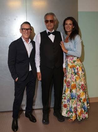 22.08.2026, Wien, AUT, Konzert, Andrea Bocelli, Ernst Happel Stadion, Wien, Reportage, im Bild Andrea Bocelli, Klaus Leutgeb, Veronica Bocelli, *** August 22, 2026, Vienna, Austria, Concert, Andrea Bocelli, Ernst Happel Stadium, Vienna, Report, Pictured: Andrea Bocelli, Klaus Leutgeb, Veronica Bocelli,