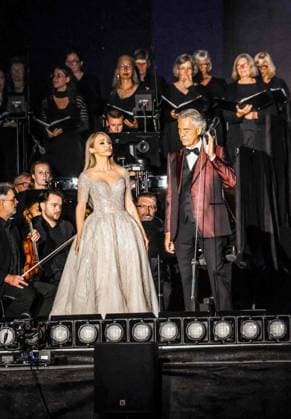 22.08.2026, Wien, AUT, Konzert, Andrea Bocelli, Ernst Happel Stadion, Wien, Reportage, im Bild Andrea Bocelli, Konzert, Feature, Übersicht, *** August 22, 2026, Vienna, Austria, Concert, Andrea Bocelli, Ernst Happel Stadium, Vienna, Report, Pictured: Andrea Bocelli, Concert, Feature, Overview,