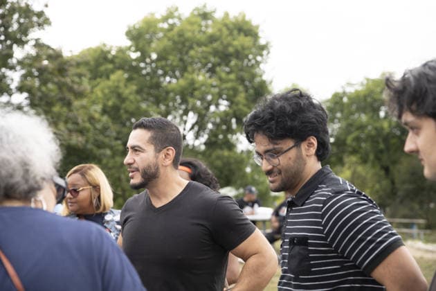 Michigan Democratic US Senate candidate El-Sayed addresses supporters at campaign event in Michigan REDFORD TOWNSHIP, MICHIGAN - AUGUST 22: Michigan Democratic US Senate candidate Abdul El-Sayed talks with people as he arrives for the Redford Township Democratic Club campaign cookout in Redford Township, Michigan, United States on August 22, 2026. Katie McTiernan Anadolu Michigan United States. Editorial use only. Please get in touch for any other usage.  Copyright: x2026xAnadoluxKatiexMcTiernanx