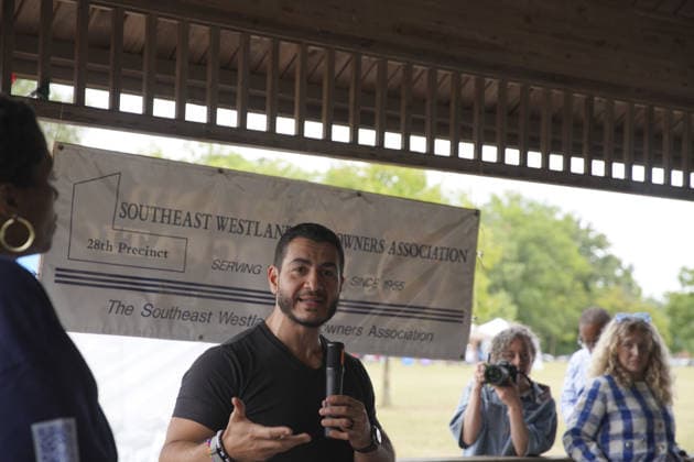 Michigan Democratic US Senate candidate El-Sayed addresses supporters at campaign event in Michigan REDFORD TOWNSHIP, MICHIGAN - AUGUST 22: Michigan Democratic US Senate candidate Abdul El-Sayed addresses supporters during the Redford Township Democratic Club campaign cookout in Redford Township, Michigan, United States on August 22, 2026. Katie McTiernan Anadolu Michigan United States. Editorial use only. Please get in touch for any other usage.  Copyright: x2026xAnadoluxKatiexMcTiernanx
