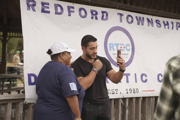 Michigan Democratic US Senate candidate El-Sayed addresses supporters at campaign event in Michigan REDFORD TOWNSHIP, MICHIGAN - AUGUST 22: Michigan Democratic US Senate candidate Abdul El-Sayed is seen with supporters during the Redford Township Democratic Club campaign cookout in Redford Township, Michigan, United States on August 22, 2026. Katie McTiernan Anadolu Michigan United States. Editorial use only. Please get in touch for any other usage.  Copyright: x2026xAnadoluxKatiexMcTiernanx