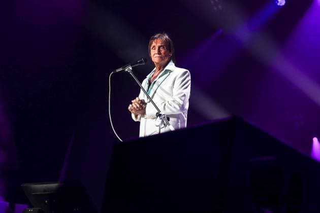 Roberto Carlos performs in Sao Paulo. Sao Paulo, SP. 22.08.2026 - Roberto Carlos - Singer Roberto Carlos during a performance at Espaco Unimed, in the Barra Funda neighborhood, west side of Sao Paulo, this Saturday, August 22, 2026.(Foto: Marina Uezima Brazil Photo Press Brazil Photo Press) INTERNATIONAL Sao Paulo Sao Paulo Brasil Copyright: xMarinaxUezimax