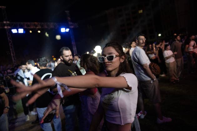 Palestinian rapper Shabjdeed performs in Damascus DAMASCUS, SYRIA - AUGUST 22: Palestinian rap artist Shabjdeed performs during a concert in Damascus, Syria, on August 22, 2026. Shabjdeed, whose songs address restrictions on movement, Israeli attacks and daily life in the West Bank, drew interest from Syrian audiences. Hasan Belal Anadolu Damascus Syria. Editorial use only. Please get in touch for any other usage.  Copyright: x2026xAnadoluxHasanxBelalx