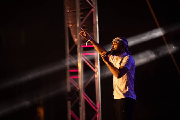 Palestinian rapper Shabjdeed performs in Damascus DAMASCUS, SYRIA - AUGUST 22: Palestinian rap artist Shabjdeed performs during a concert in Damascus, Syria, on August 22, 2026. Shabjdeed, whose songs address restrictions on movement, Israeli attacks and daily life in the West Bank, drew interest from Syrian audiences. Hasan Belal Anadolu Damascus Syria. Editorial use only. Please get in touch for any other usage.  Copyright: x2026xAnadoluxHasanxBelalx