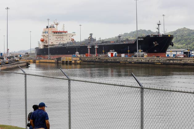 Panama Canal cuts daily transit slots amid reduced rainfall PANAMA CITY, PANAMA - AUGUST 22: A general view shows vessels and port facilities along the Panama Canal in Panama City, Panama, on August 22, 2026. The Panama Canal Authority announced temporary reductions in daily transit capacity at both the Neopanamax and Panamax locks due to below-expected rainfall in the canal watershed. Effective September 3, the number of daily slots at the Neopanamax Locks will be adjusted to nine, while the Panamax Locks will have 25 daily slots, falling to 23 from September 15. The authority said the measures aim to preserve service reliability and safeguard water resources for human consumption amid reduced precipitation despite the arrival of the rainy  Copyright: x2026xAnadoluxDanielxGonzalezx