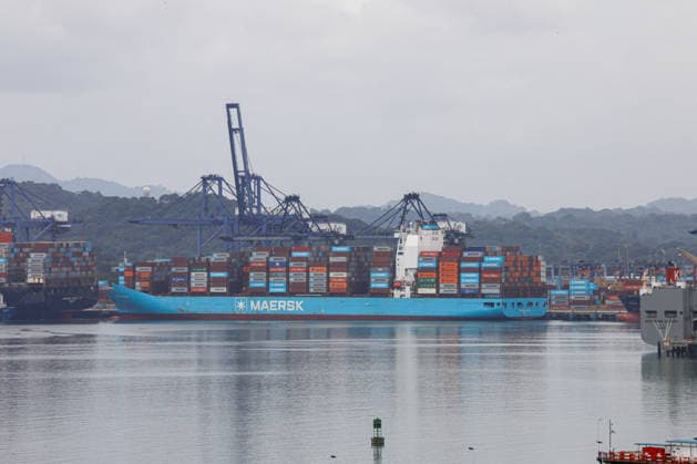 Panama Canal cuts daily transit slots amid reduced rainfall PANAMA CITY, PANAMA - AUGUST 22: A general view shows vessels and port facilities along the Panama Canal in Panama City, Panama, on August 22, 2026. The Panama Canal Authority announced temporary reductions in daily transit capacity at both the Neopanamax and Panamax locks due to below-expected rainfall in the canal watershed. Effective September 3, the number of daily slots at the Neopanamax Locks will be adjusted to nine, while the Panamax Locks will have 25 daily slots, falling to 23 from September 15. The authority said the measures aim to preserve service reliability and safeguard water resources for human consumption amid reduced precipitation despite the arrival of the rainy  Copyright: x2026xAnadoluxDanielxGonzalezx
