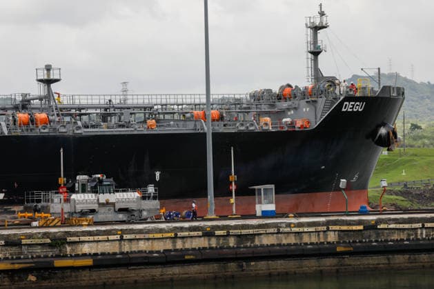 Panama Canal cuts daily transit slots amid reduced rainfall PANAMA CITY, PANAMA - AUGUST 22: A cargo vessel transits through the Panama Canal in Panama City, Panama, on August 22, 2026. The Panama Canal Authority announced temporary reductions in daily transit capacity at both the Neopanamax and Panamax locks due to below-expected rainfall in the canal watershed. Effective September 3, the number of daily slots at the Neopanamax Locks will be reduced to nine, while Panamax Locks will have 25 daily slots, falling to 23 from September 15. The authority said the measures aim to preserve service reliability and safeguard water resources for human consumption amid reduced precipitation despite the arrival of the rainy season and water-saving mea  Copyright: x2026xAnadoluxDanielxGonzalezx