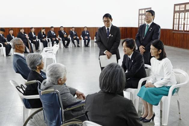 Japan crown prince, crown princess in Paraguay Japan s Crown Prince Fumihito and Crown Princess Kiko meet with Japanese-Paraguayans in La Colmena, Paraguay, known as the first Japanese colony in the South American country, on Aug. 22, 2026.  A14AA0005626419P