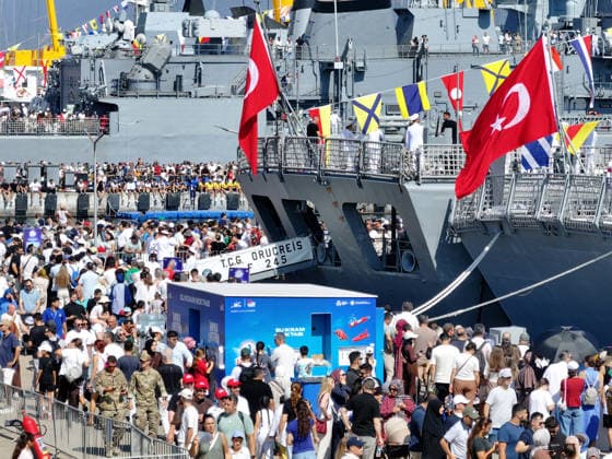 TEKNOFEST Blue Homeland KOCAELI, TURKIYE - AUGUST 23: TEKNOFEST Blue Homeland continues at the Golcuk Naval Shipyard Command in Kocaeli, Turkiye, on August 23, 2026. Organized under the main leadership of the Turkish National Defense Ministry and the Turkish Technology Team Foundation (T3 Foundation), with Anadolu as the Global Communication Partner, the event showcases Turkiye s maritime power, defense capabilities, and indigenous technologies. Gathering technology and defense industry enthusiasts around a maritime focus, the festival will welcome visitors through August 23. Ali Atmaca Anadolu Kocaeli Turkey. Editorial use only. Please get in touch for any other usage.  Copyright: x2026xAnadoluxAlixAtmacax