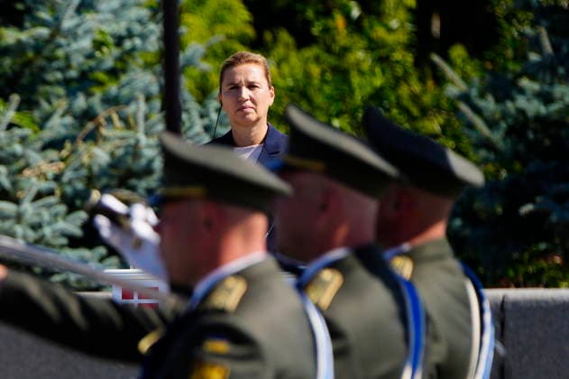 UKRAINE The Danish Prime Minister Mette Frederiksen participates in the commemoration of Flag Day The Danish Prime Minister Mette Frederiksen participates in the commemoration of the Ukrainian Flag Day along with several state leaders in Kyiv, Ukraine on Sunday, August 23, 2026. (Photo: Mads Claus Rasmussen Scanpix 2026) , Kyiv Denmark *** UKRAINE Danish Prime Minister Mette Frederiksen participates in the commemoration of Flag Day Danish Prime Minister Mette Frederiksen participates in the commemoration of Ukrainian Flag Day alongside several heads of state in Kyiv, Ukraine, on Sunday, August 23, 2026. Photo by Mads Claus Rasmussen, Scanpix 2026, Kyiv, Denmark  Copyright: MadsxClausxRasmussenx spdk20260823-113319-L