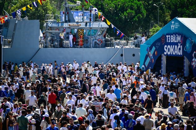 TEKNOFEST Blue Homeland KOCAELI, TURKIYE - AUGUST 23: TEKNOFEST Blue Homeland continues at the Golcuk Naval Shipyard Command in Kocaeli, Turkiye, on August 23, 2026. Organized under the main leadership of the Turkish National Defense Ministry and the Turkish Technology Team Foundation (T3 Foundation), with Anadolu as the Global Communication Partner, the event showcases Turkiye s maritime power, defense capabilities, and indigenous technologies. Gathering technology and defense industry enthusiasts around a maritime focus, the festival will welcome visitors through August 23. Cem Tekkesinoglu Anadolu Kocaeli Turkey. Editorial use only. Please get in touch for any other usage.  Copyright: x2026xAnadoluxCemxTekkesinoglux