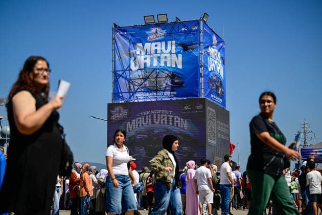 TEKNOFEST Blue Homeland KOCAELI, TURKIYE - AUGUST 23: TEKNOFEST Blue Homeland continues at the Golcuk Naval Shipyard Command in Kocaeli, Turkiye, on August 23, 2026. Organized under the main leadership of the Turkish National Defense Ministry and the Turkish Technology Team Foundation (T3 Foundation), with Anadolu as the Global Communication Partner, the event showcases Turkiye s maritime power, defense capabilities, and indigenous technologies. Gathering technology and defense industry enthusiasts around a maritime focus, the festival will welcome visitors through August 23. Cem Tekkesinoglu Anadolu Kocaeli Turkey. Editorial use only. Please get in touch for any other usage.  Copyright: x2026xAnadoluxCemxTekkesinoglux