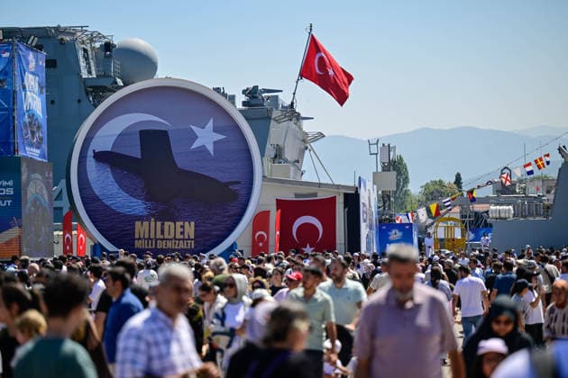 TEKNOFEST Blue Homeland KOCAELI, TURKIYE - AUGUST 23: TEKNOFEST Blue Homeland continues at the Golcuk Naval Shipyard Command in Kocaeli, Turkiye, on August 23, 2026. Organized under the main leadership of the Turkish National Defense Ministry and the Turkish Technology Team Foundation (T3 Foundation), with Anadolu as the Global Communication Partner, the event showcases Turkiye s maritime power, defense capabilities, and indigenous technologies. Gathering technology and defense industry enthusiasts around a maritime focus, the festival will welcome visitors through August 23. Cem Tekkesinoglu Anadolu Kocaeli Turkey. Editorial use only. Please get in touch for any other usage.  Copyright: x2026xAnadoluxCemxTekkesinoglux