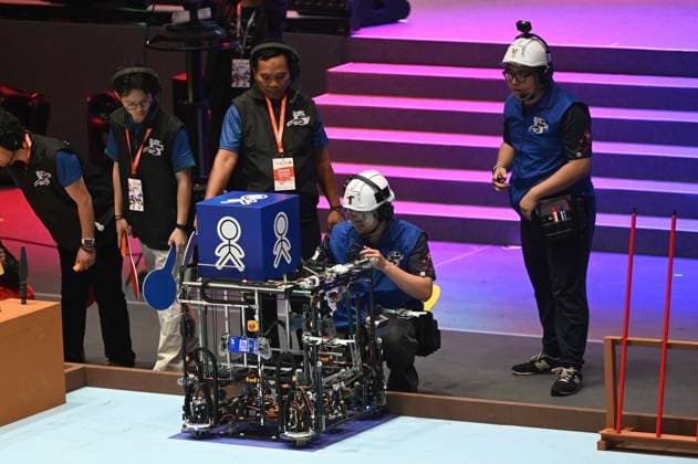 RECORD DATE NOT STATED ABU Asia-Pacific Robot Contest In Hong Kong Students of Toyohashi University of Technology during a match of ABU Asia-Pacific Robot Contest on August 23, 2026 in Hong Kong. (Photo by Kobe Li Nexpher Images) Hong Kong