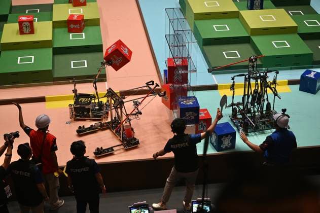 RECORD DATE NOT STATED ABU Asia-Pacific Robot Contest In Hong Kong Students of Toyohashi University of Technology during a match of ABU Asia-Pacific Robot Contest on August 23, 2026 in Hong Kong. (Photo by Kobe Li Nexpher Images) Hong Kong