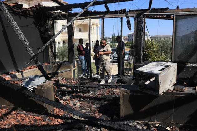 Palestinians Inspect Fire-Damaged Home After Settler Attack Near Nablus Palestinians inspect a house set on fire following an attack by Israeli settlers in the village of Osarin, south of Nablus, in the West Bank, on August 23, 2026. The incident comes amid escalating violence against Palestinians and their property in the West Bank. Photo by Mohammed Nasser apaimages Nablus West Bank Palestinian Territory 230826_Nablus_MN_00(7) Copyright: xapaimagesxMohammedxNasserx xapaimagesx