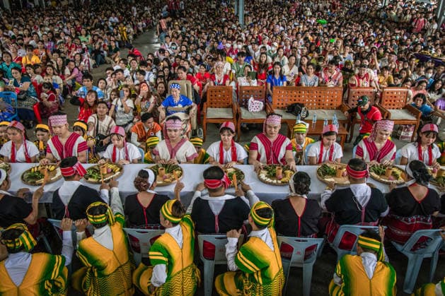 Traditional Karen Wrist-Tying Ceremony held in Bangkok, Thailand BANGKOK, THAILAND - AUGUST 23: Members of the Karen community take part in a traditional wrist-tying ceremony at Wat Dok Mai in Bangkok, Thailand, on August 23, 2026. The Karen Wrist Tying Ceremony, traditionally held around the full moon of August, involves tying white threads around participants wrists as part of a custom associated with well-being, cultural continuity and community unity. Wissarut Weerasopon Anadolu Banghok Thailand. Editorial use only. Please get in touch for any other usage.  Copyright: x2026xAnadoluxWissarutxWeerasoponx