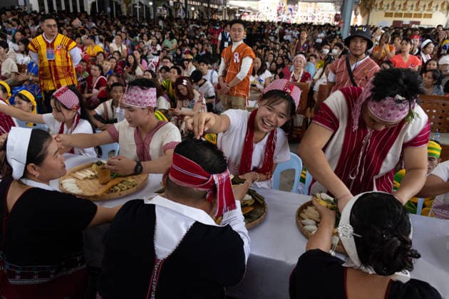 Traditional Karen Wrist-Tying Ceremony held in Bangkok, Thailand BANGKOK, THAILAND - AUGUST 23: Members of the Karen community take part in a traditional wrist-tying ceremony at Wat Dok Mai in Bangkok, Thailand, on August 23, 2026. The ceremony, during which white cotton threads are tied around participants wrists, is a tradition passed down through generations and is associated with well-being, strength and the preservation of Karen culture. Wissarut Weerasopon Anadolu Banghok Thailand. Editorial use only. Please get in touch for any other usage.  Copyright: x2026xAnadoluxWissarutxWeerasoponx