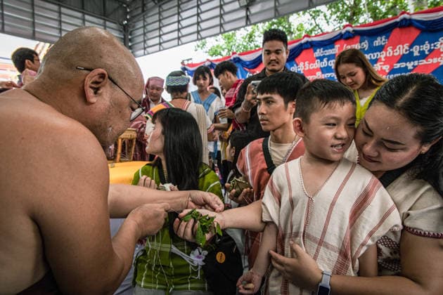 Traditional Karen Wrist-Tying Ceremony held in Bangkok, Thailand BANGKOK, THAILAND - AUGUST 23: Members of the Karen community attend a traditional wrist-tying ceremony at Wat Dok Mai in Bangkok, Thailand, on August 23, 2026. The ceremony, which includes tying white cotton threads around participants wrists, is a tradition passed down through generations and is associated with well-being, strength and the preservation of Karen culture. Wissarut Weerasopon Anadolu Banghok Thailand. Editorial use only. Please get in touch for any other usage.  Copyright: x2026xAnadoluxWissarutxWeerasoponx