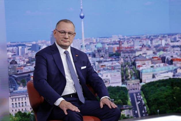 Tino Chrupalla, Vorsitzender der AfD, Deutschland, Berlin, ARD-Sommerinterview mit Tino Chrupalla, Vorsitzender der AfD, 23.08.2026 *** Tino Chrupalla, Chairman of the AfD, Germany, Berlin, ARD Summer Interview with Tino Chrupalla, Chairman of the AfD, August 23, 2026