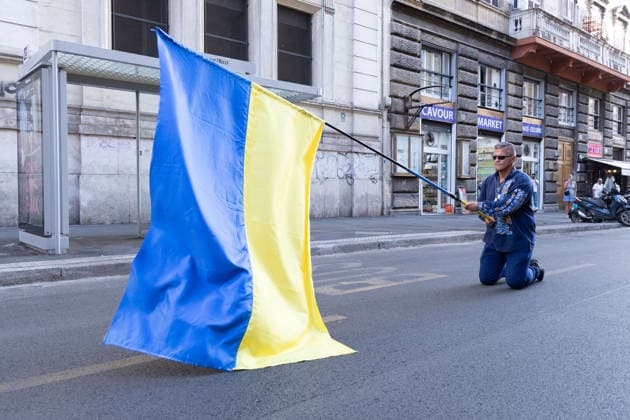 IPA87735337 - Rally in Rome to mark the anniversary of Ukraine™s independence  Copyright: xMatteoxNardonex xx 87735337
