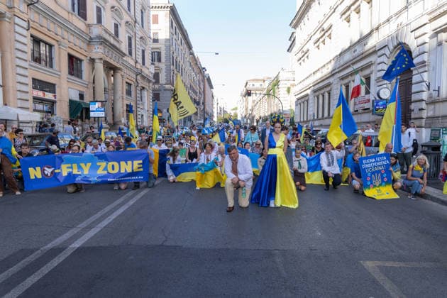 IPA87735334 - Rally in Rome to mark the anniversary of Ukraine s independence  Copyright: xMatteoxNardonex xx 87735334