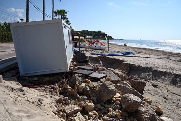 August 23, 2026, Roda De Bero Tarragona, Spain: A portable office is rendered unusable after the storm in Roda de Bera, Tarragona. Following the storm in Tarragona, several cars and streets with damage are the result of the heavy downpour that fell on Friday, August 21st. Roda De BerÃ Spain - ZUMAs197 20260823_aaa_s197_100 Copyright: xRamonxCostax