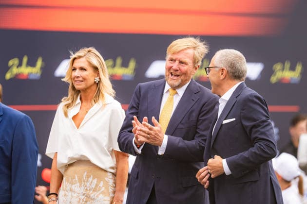 Royals At F1 Dutch Grand Prix Prize Ceremony- Zandvoort Queen Maxima and King Willem-Alexander of the Netherlands, alongside Stefano Domenicali President of Formula 1, attend the 2026 Formula 1 Heineken Dutch Grand Prix at the Zandvoort Circuit in Zandvoort, Netherlands on August 23, 2026. Photo by Antoine Lapeyre Reveries Agency ABACAPRESS.COM Zandvoort Netherlands  Copyright: xAntoinexLapeyre ReveriesxAgency ABACAx