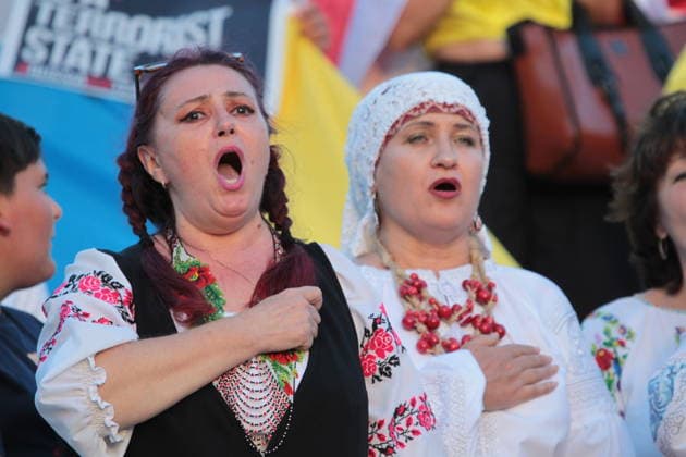 August 23, 2026, Athens, Greece: Ukrainians gathered in Syntagma Square in Athens to mark the 35th anniversary of UkraineÃ¢â‚¬â ¢s independence. The blue-and-yellow flags filled the square as members of the Ukrainian community came together to commemorate August 24, 1991, when Ukraine declared its independence, and to express their solidarity with their homeland. Athens Greece  - ZUMAv62_ 20260823_zaf_v62_006 Copyright: xAristidisxVafeiadakisx