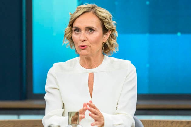 News Bilder des Tages im Bild v.l.: Caren Miosga, GER, Berlin, Studio, zu Gast bei - Caren Miosga, Polittalk, TV, Format, Aufzeichnung, aufgezeichnet, Das Erste, aus Adlershof - am Studio 20, Thema: Ist die Brandmauer noch zu halten? (Im Bezug auf - Die AfD und die Landtagswahl in Sachsen-Anhalt.) 23.08.2026, *** In the picture, from left: Caren Miosga, GER, Berlin, studio, guest on Caren Miosga’s show, political talk show, TV, program, recording, pre-recorded, Das Erste, from Studio 20 in Adlershof, topic: Can the firewall still be maintained? regarding the AfD and the state election in Saxony-Anhalt on August 23, 2026, Copyright: HMBxMedia UwexKoch