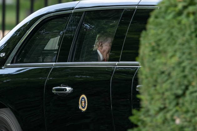 August 23, 2026, Washington, District Of Columbia, United States: President DONALD TRUMP arrived back at the White House after attending the Freedom 250 Grand Prix in Washington, D.C. Washington United States  - ZUMAk206 20260823_znp_k206_014 Copyright: xMattxKaminskyx