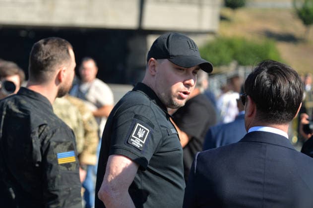 Head of the Office of the President of Ukraine Kyrylo Budanov attends the ceremony to raise the State Flag at the National Museum of the History of Ukraine in the Second World War Memorial Complex on National Flag Day, Kyiv, Ukraine, August 23, 2026. (Photo by Yevhen Kotenko Ukrinform) Raising of State Flag of Ukraine in Kyiv  Copyright: xYevhenxKotenkox