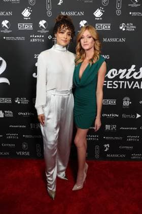 22nd Annual Hollyshorts Film Festival Closing Nigh Los Angeles CA Aug 23: Katherine McNamara & Nathalie Emmanuel at The 22nd Annual Hollyshorts Film Festival Closing Night Credit: Admedia EDITORIAL USE ONLY  Copyright: xx AdMediax admphotosthree012402