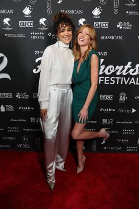 22nd Annual Hollyshorts Film Festival Closing Nigh Los Angeles CA Aug 23: Katherine McNamara & Nathalie Emmanuel at The 22nd Annual Hollyshorts Film Festival Closing Night Credit: Admedia EDITORIAL USE ONLY  Copyright: xx AdMediax admphotosthree012414