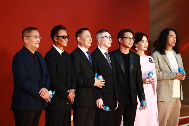CHANGCHUN, CHINA - AUGUST 23: Jury members pose on the red carpet for the opening of the 21st Changchun Film Festival on August 23, 2026 in Changchun, Jilin Province of China.  Copyright: xVCGx 111661785264