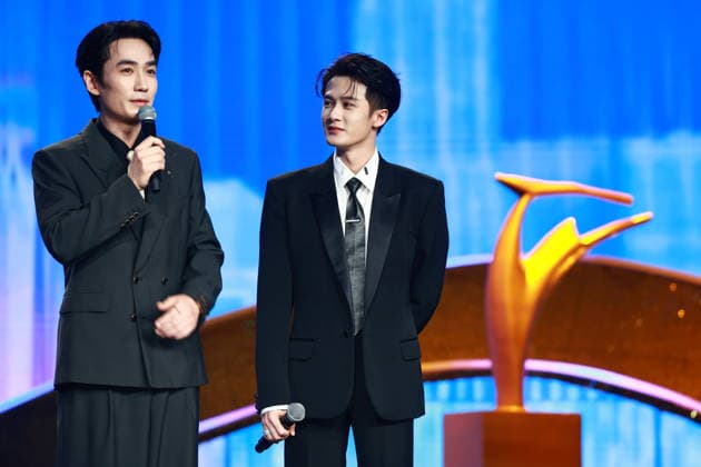 CHANGCHUN, CHINA - AUGUST 23: Actor Tan Jianci and actor Zhu Yilong attend the opening of the 21st Changchun Film Festival on August 23, 2026 in Changchun, Jilin Province of China.  Copyright: xVCGx 111661786846