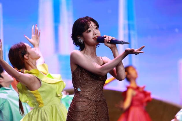 CHANGCHUN, CHINA - AUGUST 23: Actress singer Curley Gao, aka Xilinnayi Gao, performs on the stage during the opening of the 21st Changchun Film Festival on August 23, 2026 in Changchun, Jilin Province of China.  Copyright: xVCGx 111661786822