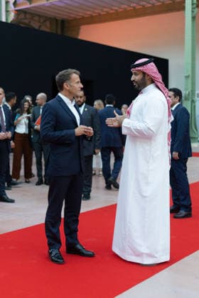French President Emmanuel Macron and Saudi Arabia s Crown Prince Mohammed bin Salman (MBS) attend the closing ceremony of the Esports World Cup at the Grand Palais in Paris, France, on August 23, 2026. Raphael Lafargue, Pool Bestimage, Paris, France  Copyright: xRaphaelxLafarguex xPoolx xBestimagexRaphaelxLafarguex xPoolx xBestimagex
