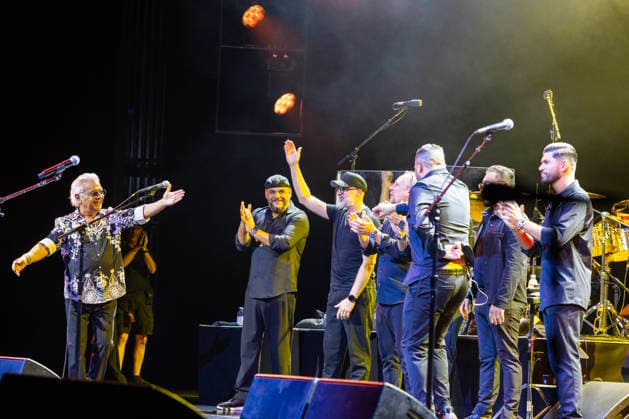 August 23, 2026, Vienna, Virginia, USA: Founder and lead singer Nicolas Reyes of the Gipsy Kings and his band perform their high-energy fusion of flamenco, rumba, salsa, and pop, featuring iconic songs, at the Filene Center at Wolf Trap in Vienna, Virginia, on Sunday, August 23, 2026. Vienna USA  - ZUMAkh2_ 20260823_znp_kh2_021 Copyright: xAlixKhalighx