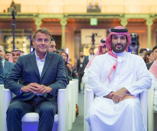 Macron And Mohammed Bin Salman At Esports World Cup Closing Ceremony - Paris French president Emmanuel Macron attends Esports World Cup final with Saudi Crown Prince Mohammed Bin Salman Al Saud, also known as MBS, at Grand Palais in Paris, France, on August 23, 2026. Photo by Balkis Press ABACAPRESS.COM Paris France  Copyright: xBalkisxPress ABACAx