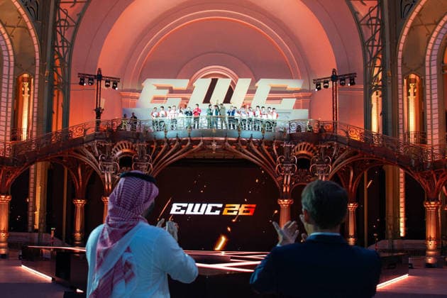 Macron And Mohammed Bin Salman At Esports World Cup Closing Ceremony - Paris French president Emmanuel Macron attends Esports World Cup final with Saudi Crown Prince Mohammed Bin Salman Al Saud, also known as MBS, at Grand Palais in Paris, France, on August 23, 2026. Photo by Balkis Press ABACAPRESS.COM Paris France  Copyright: xBalkisxPress ABACAx