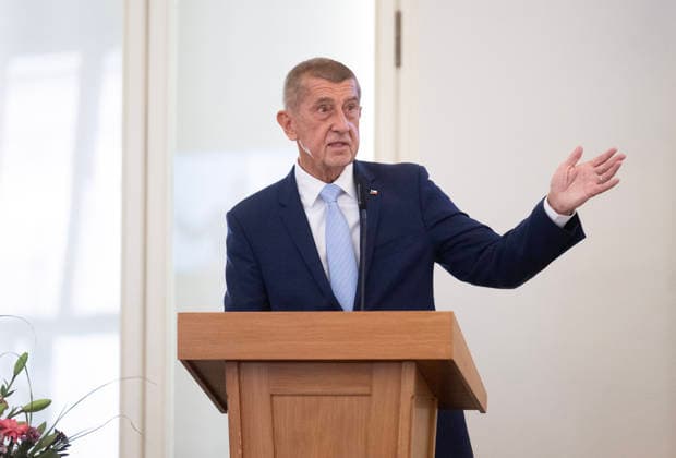 Meeting of heads of Czech diplomatic missions begins in Prague, Czech Republic, on August 24, 2026. On the photo speaks Prime Minister Andrej Babis (ANO). (CTKxPhoto MichaelaxRihova) CTKPhotoP2026082401933  CTKPhotoP2026082401933